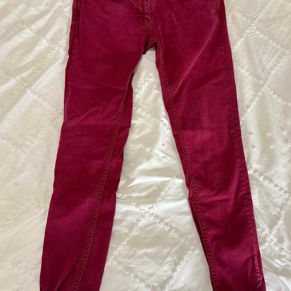 Sandro Burgundy Skinny Jeans